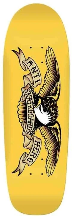 Antihero Deck Shaped Eagle Beach Bum Yellow 9.5 Inch Width