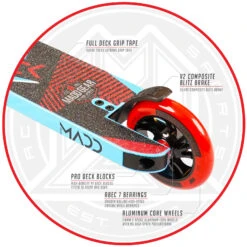 Madd Gear Complete Scooter Kick Extreme 20 Red/Blue -Skateboard Series Store 210.420 3