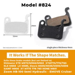 E-Scooter Semi Hydraulic Brake Pads (Set)  -Skateboard Series Store LS0440 2