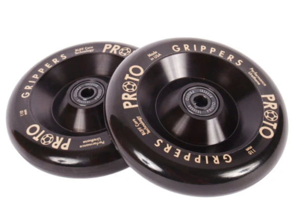 PROTO Wheels Classic Grippers 110mm Black On Black 3 PROTO Wheels Classic Grippers 110mm Black On Black