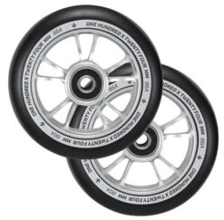 Envy Wheels 100mm 2pk Silver/Black