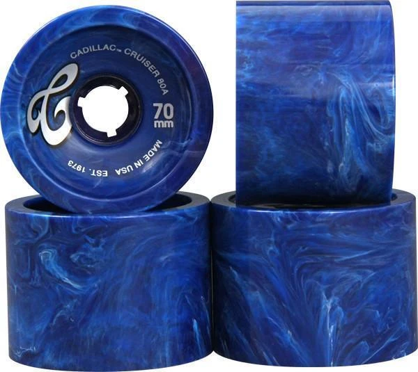 Cadillac Wheels Cruisers Blue Marble 70mm 80a 3 Cadillac Wheels Cruisers Blue Marble 70mm 80a