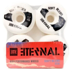 Eternal Wheels 57mm (93A) Soft Blend White -Skateboard Series Store etewhe.sb .57 1