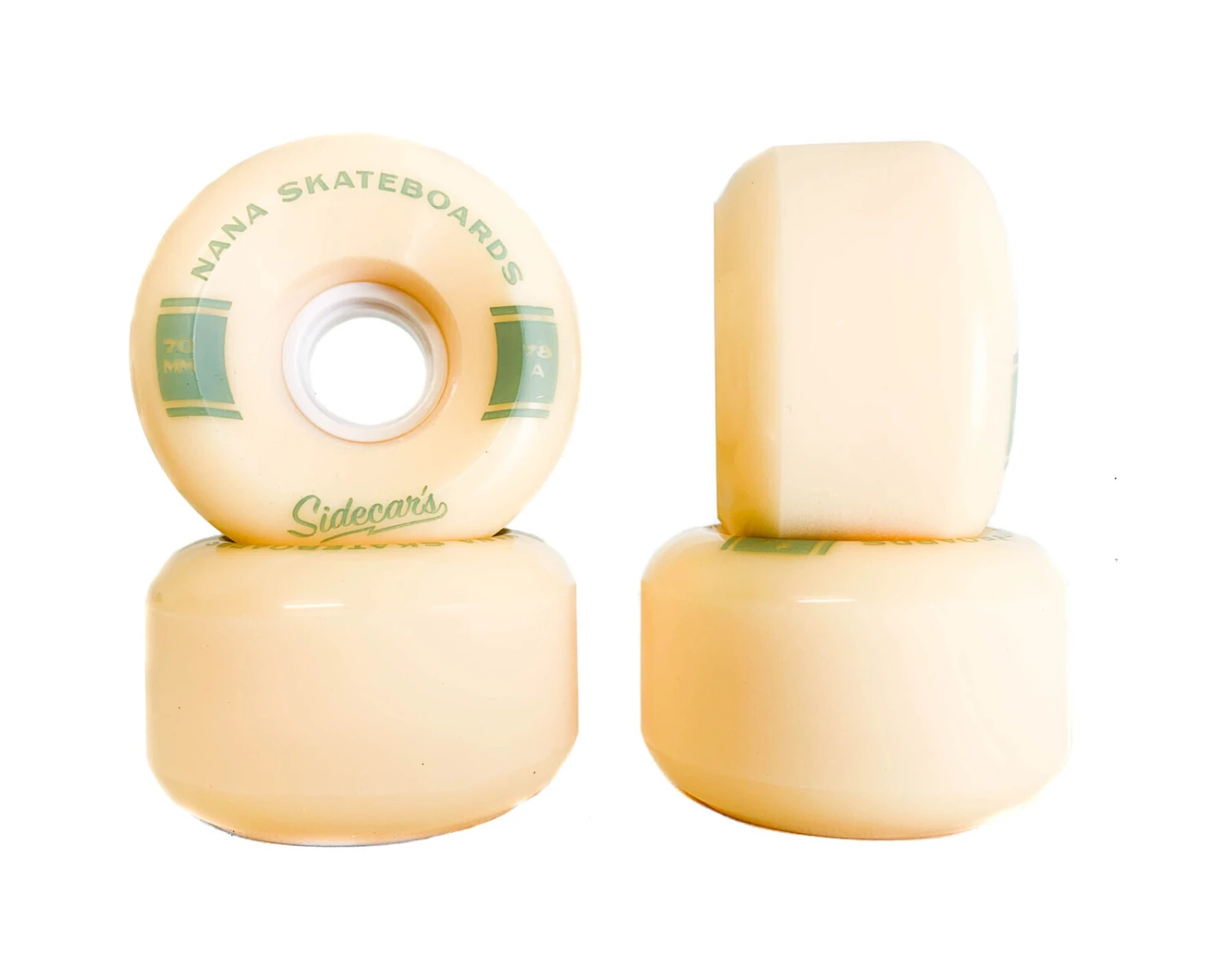 NANA Wheels 70mm Sidecars Beige 3 NANA Wheels 70mm Sidecars Beige