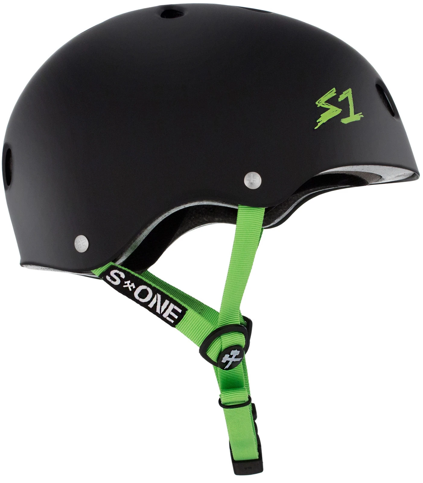 S-One S1 Helmet Lifer Black Matte/Green Strap 4 S-One S1 Helmet Lifer Black Matte/Green Strap - Image 2