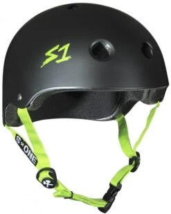 S-One S1 Helmet Lifer Black Matte/Green Strap