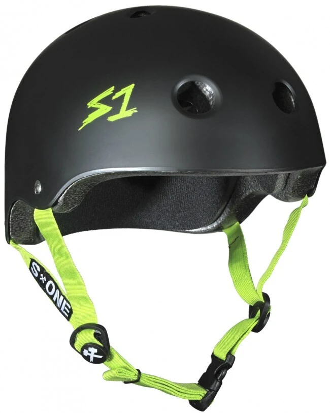 S-One S1 Helmet Lifer Black Matte/Green Strap 3 S-One S1 Helmet Lifer Black Matte/Green Strap
