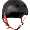 S-One S1 Helmet Lifer Black Matte/Orange Strap -Skateboard Series Store sonhel.lif .blk .mt .os .00