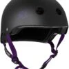 S-One S1 Helmet Lifer Black Matte/Purple Straps -Skateboard Series Store sonhel.lif .blk .mt .ps .00