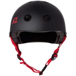S-One S1 Helmet Lifer Black Matte/Red Strap -Skateboard Series Store sonhel.lif .blk .mt .rs .00 2