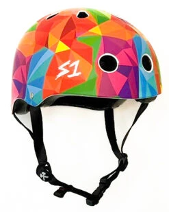 S-One S1 Helmet Lifer Colourful Geometric Pattern