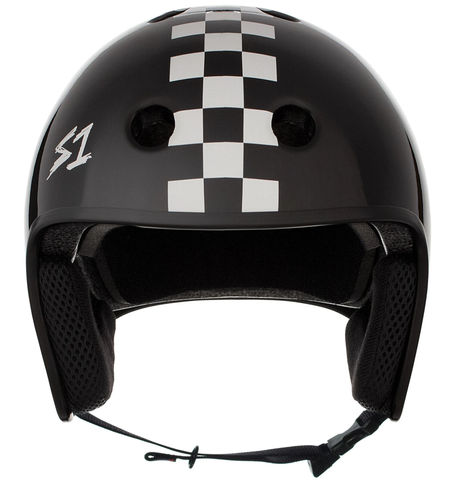 S-One S1 Helmet Retro Fullcut Lifer Black Matte/White Checkers 5 S-One S1 Helmet Retro Fullcut Lifer Black Matte/White Checkers - Image 3