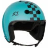 S-One S1 Helmet Retro Fullcut Lifer Lagoon Gloss/Black Checkers 2 S-One S1 Helmet Retro Fullcut Lifer Lagoon Gloss/Black Checkers -Skateboard Series Store sonhel.lifr .lgbc .00