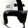 S-One Helmet Retro Fullcut Lifer White Matte/Black Stripes AJ Nelson -Skateboard Series Store sonhel.lifr .wgws .00
