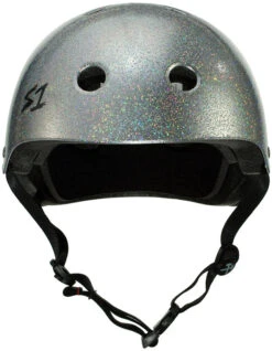 S-One S1 Helmet Mega Lifer Silver Glitter -Skateboard Series Store sonhel.meg .lifg .silv .00 2